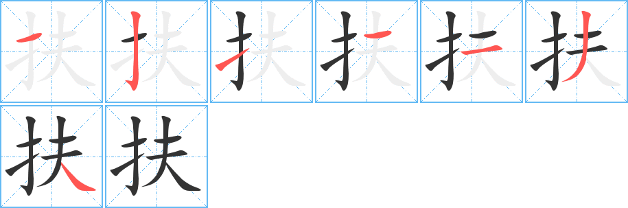 扶的筆順筆畫