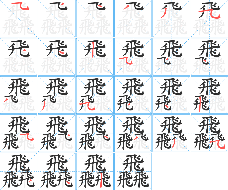 飝的筆順筆畫