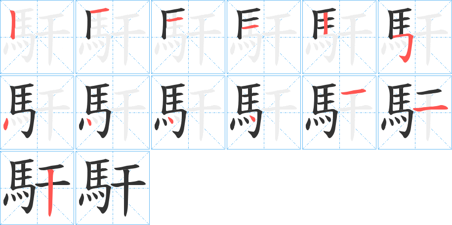 馯的筆順筆畫