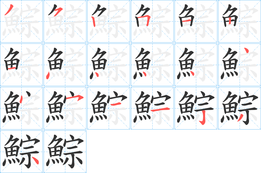 鯮的筆順筆畫(huà)