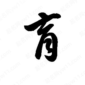 王天喜寫(xiě)的草字育